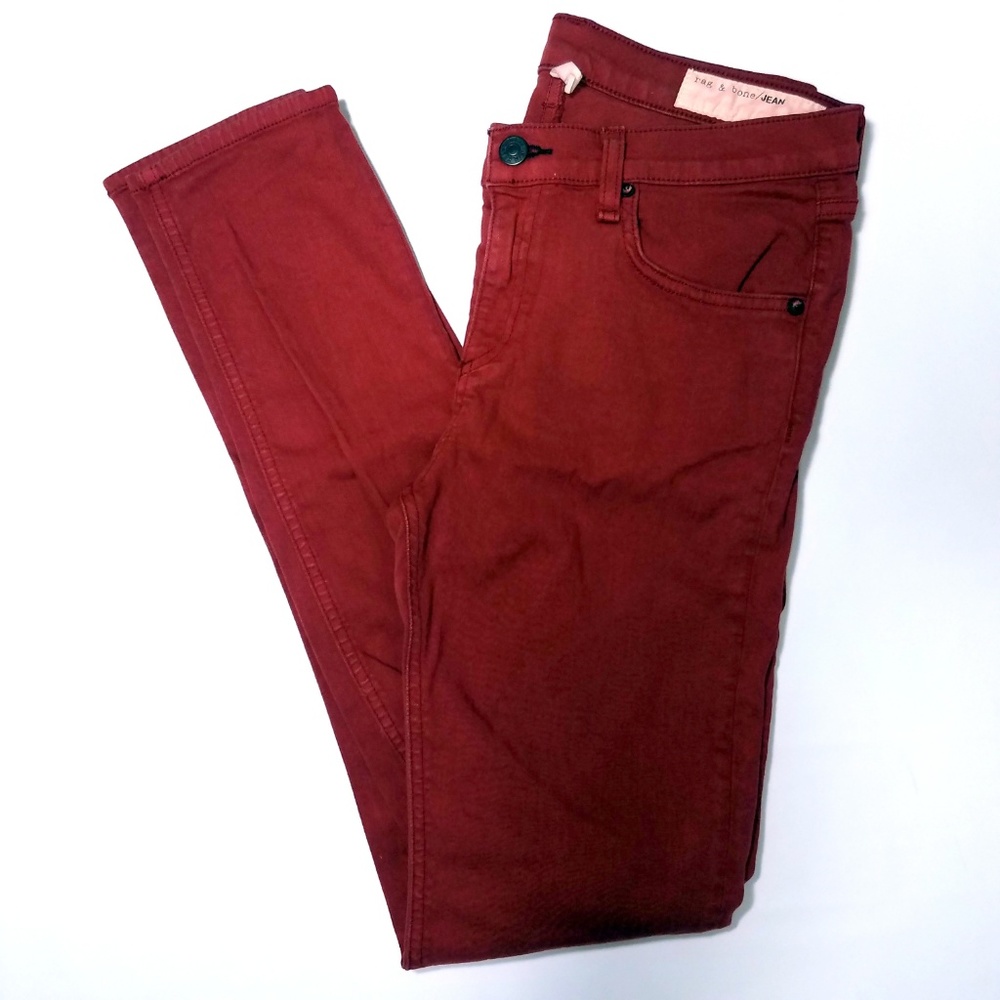 Rag & Bone Skinny Jeans Clay Rust Stretch 29 - Picture 6 of 8